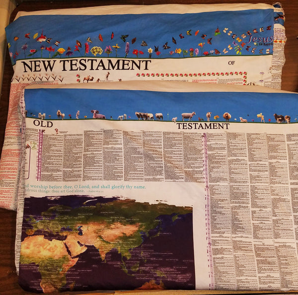 Bible Blanket fabric (New Testament and Old Testament inch quilt on b