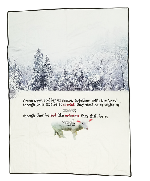 Blanket of Snow Baby Blanket 30x40 inches inch quilt on back order BibleBlankets