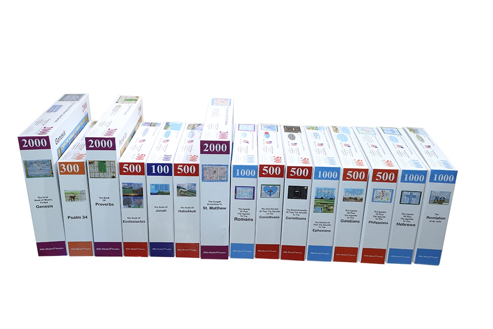 15 Bible Puzzle Assortment (14 Complete books of the Bible and Psalm 34)