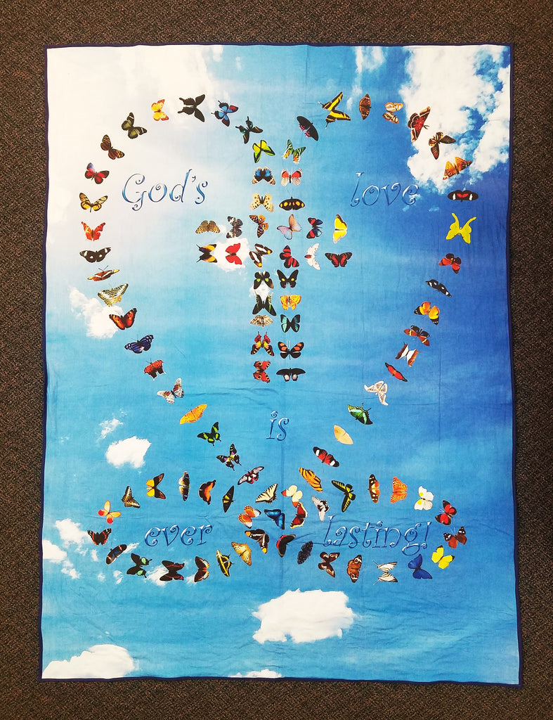 Everlasting Love of God - Baby Blanket 30x40 inches inch quilt -on back order (message for availability)