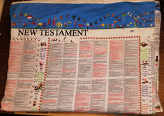 Bible Blanket fabric (New Testament only) inch quilt -on back order (message for availability)