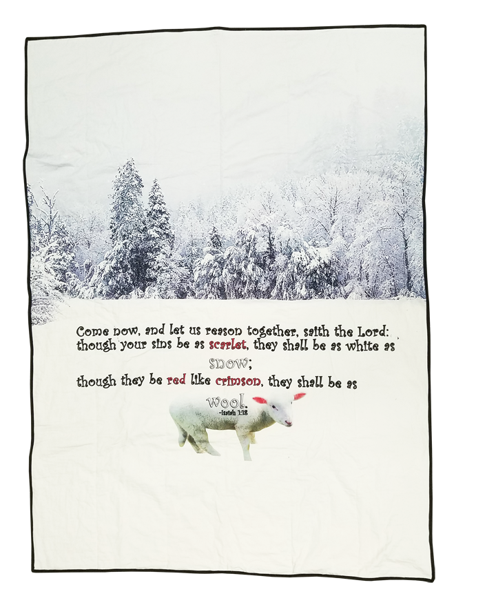 Blanket of Snow - Baby Blanket 30x40 inches inch quilt